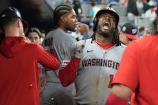 Bell jonronea, impusa seis y conecta cuatro hits en paliza de Nacionales 15-7 ante Marlins