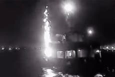 Flotilla humanitaria a Gaza sufre incendio tras “ataque con drones”