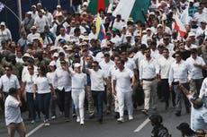 Presidente Noboa encabeza marcha por la paz mientras se alista una movilización contra su gobierno