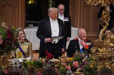 Trump y el rey Carlos III celebran lazos entre EE. UU. y Reino Unido con un brindis