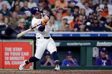 Jonrón de Altuve impulsa a Astros a barrer a Rangers y liderar el Oeste de la Liga Americana