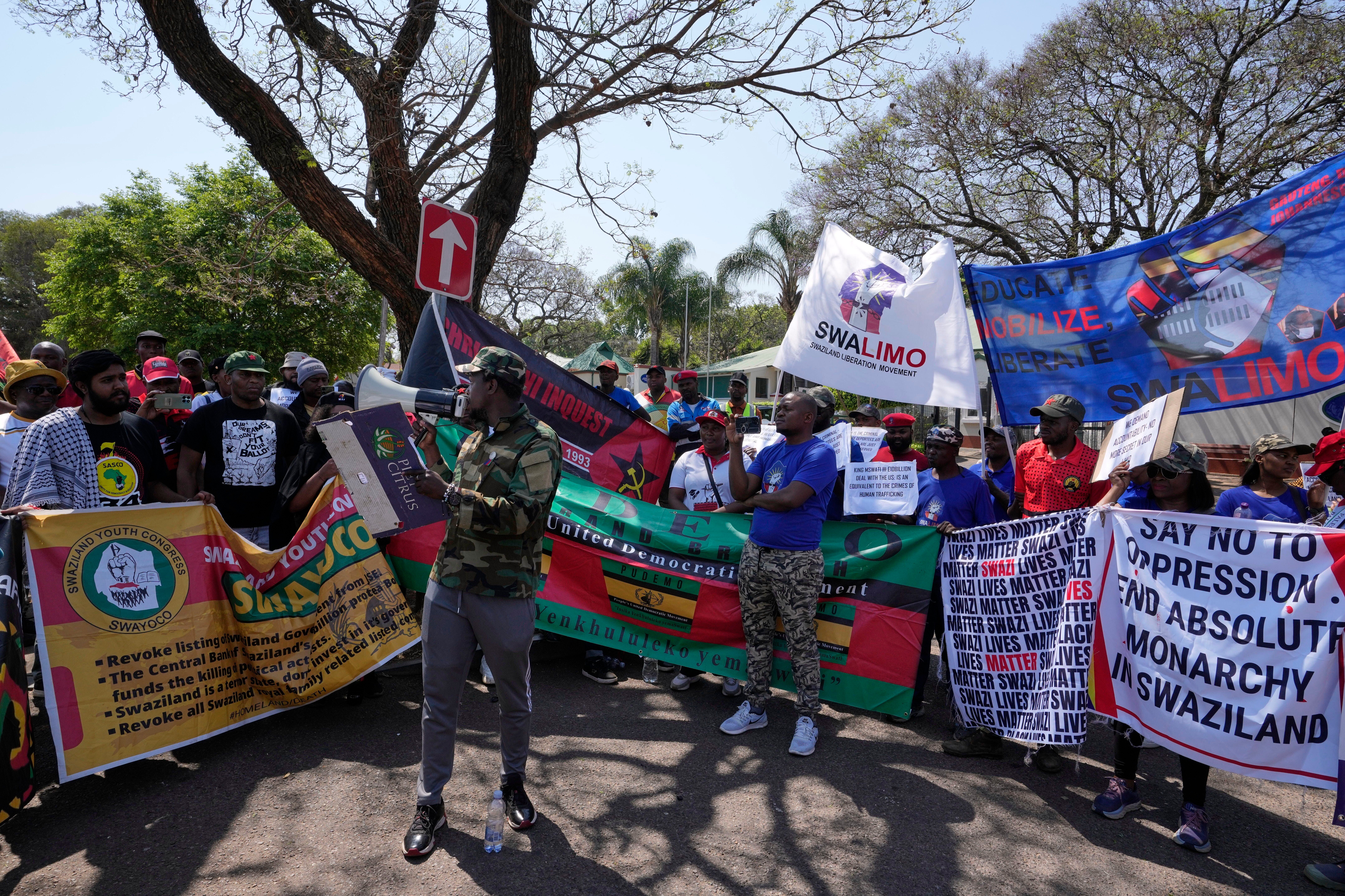 SUDÁFRICA-ESUATINI-DEPORTADOS-PROTESTA