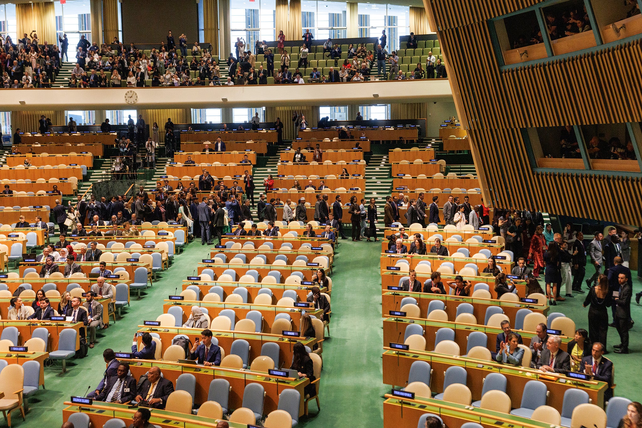 La sala permaneció casi vacía durante el discurso de Netanyahu