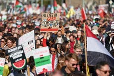 Decenas de miles protestan en Berlín y piden el fin de la guerra entre Israel y Hamás