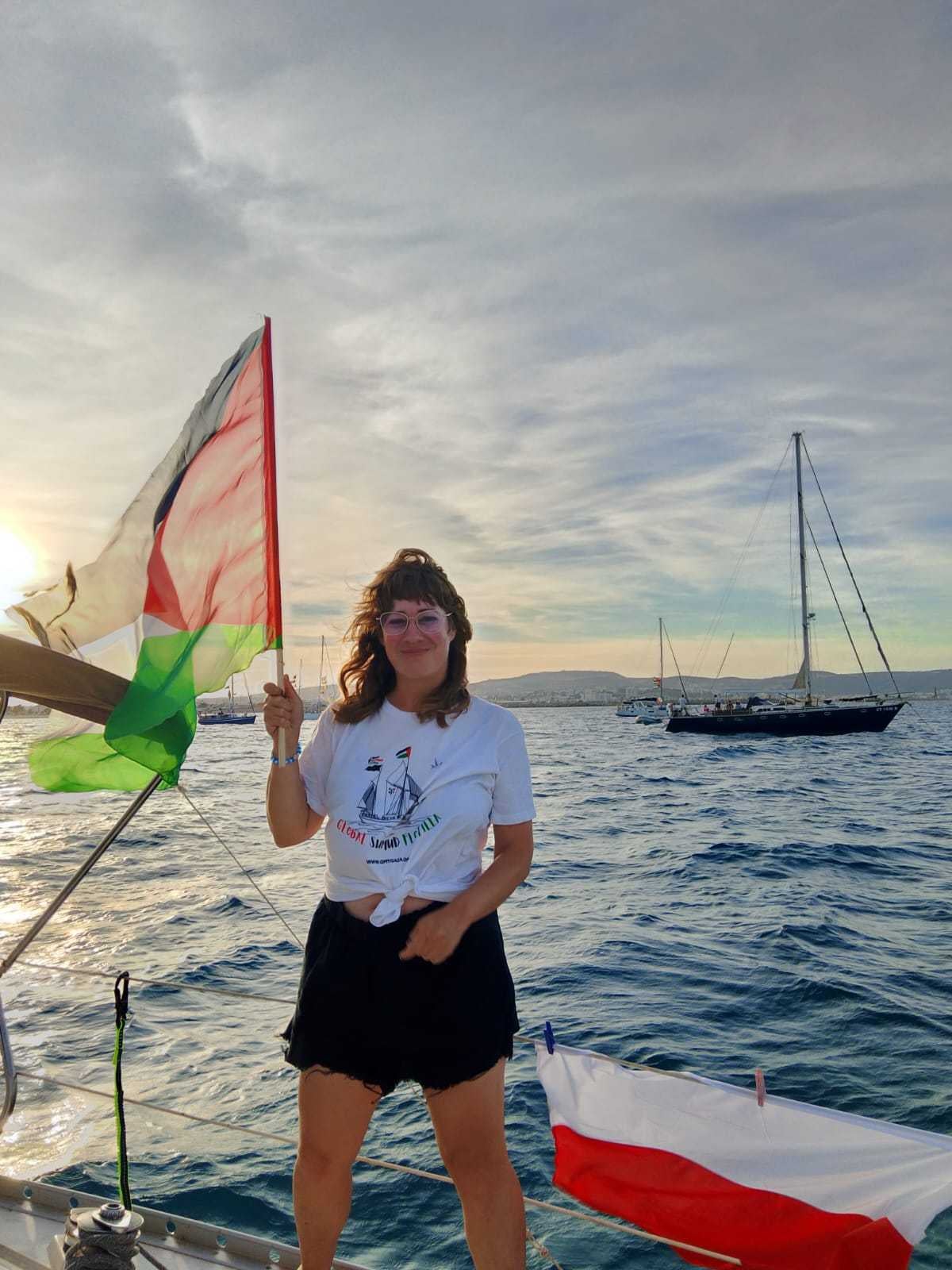 Jasiewicz es una de las siete personas del buque All In, parte de la flotilla