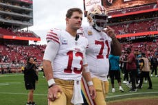 Brock Purdy fuera del juego de los 49ers contra los Rams por lesión en el dedo del pie