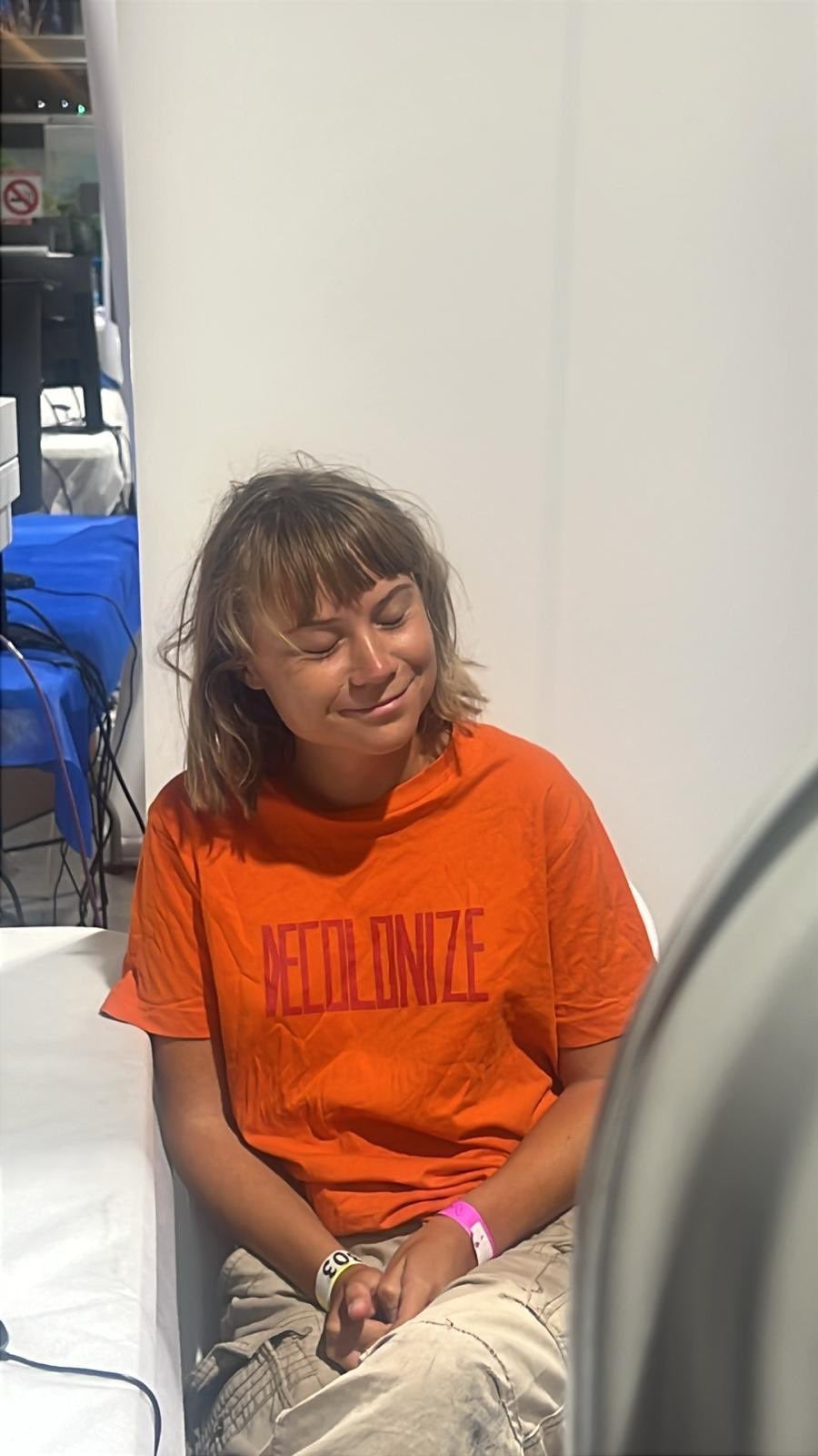 El ejército israelí difundió imágenes de Greta Thunberg el viernes
