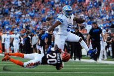 Montgomery brilla en su ciudad natal mientras Lions vencen 37-24 a Bengals