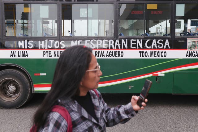 PERÚ-PARO TRANSPORTE