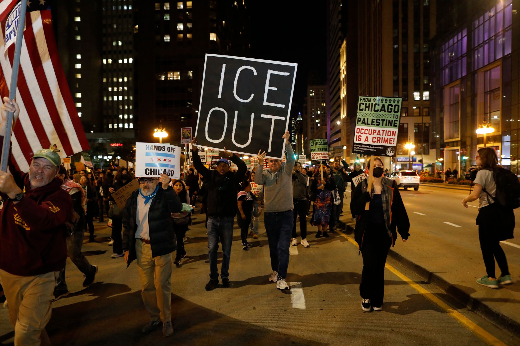 Manifestación contra el ICE en Chicago a principios de mes