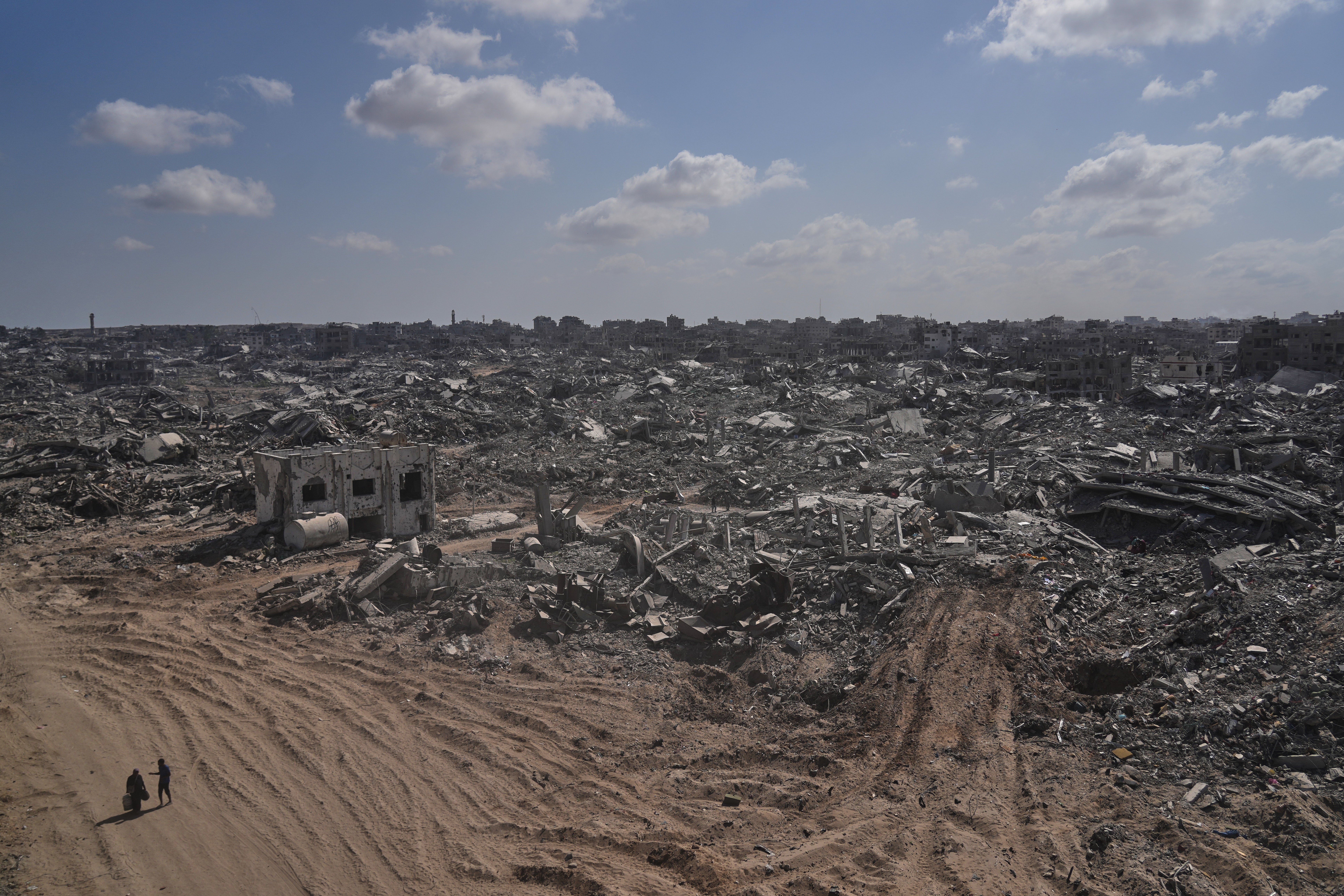 Gran parte de Gaza quedó reducida a escombros tras dos años de bombardeos israelíes