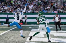 Panthers hilvanan tres victorias al derrotar 13-6 a Jets; Young sale con lesión en el tobillo