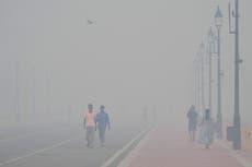 Una espesa y peligrosa bruma cubre Nueva Delhi tras los fuegos artificiales de Diwali