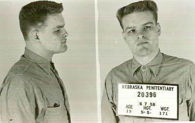Foto de Charles Starkweather en la Penitenciaría Estatal de Nebraska, mayo de 1958