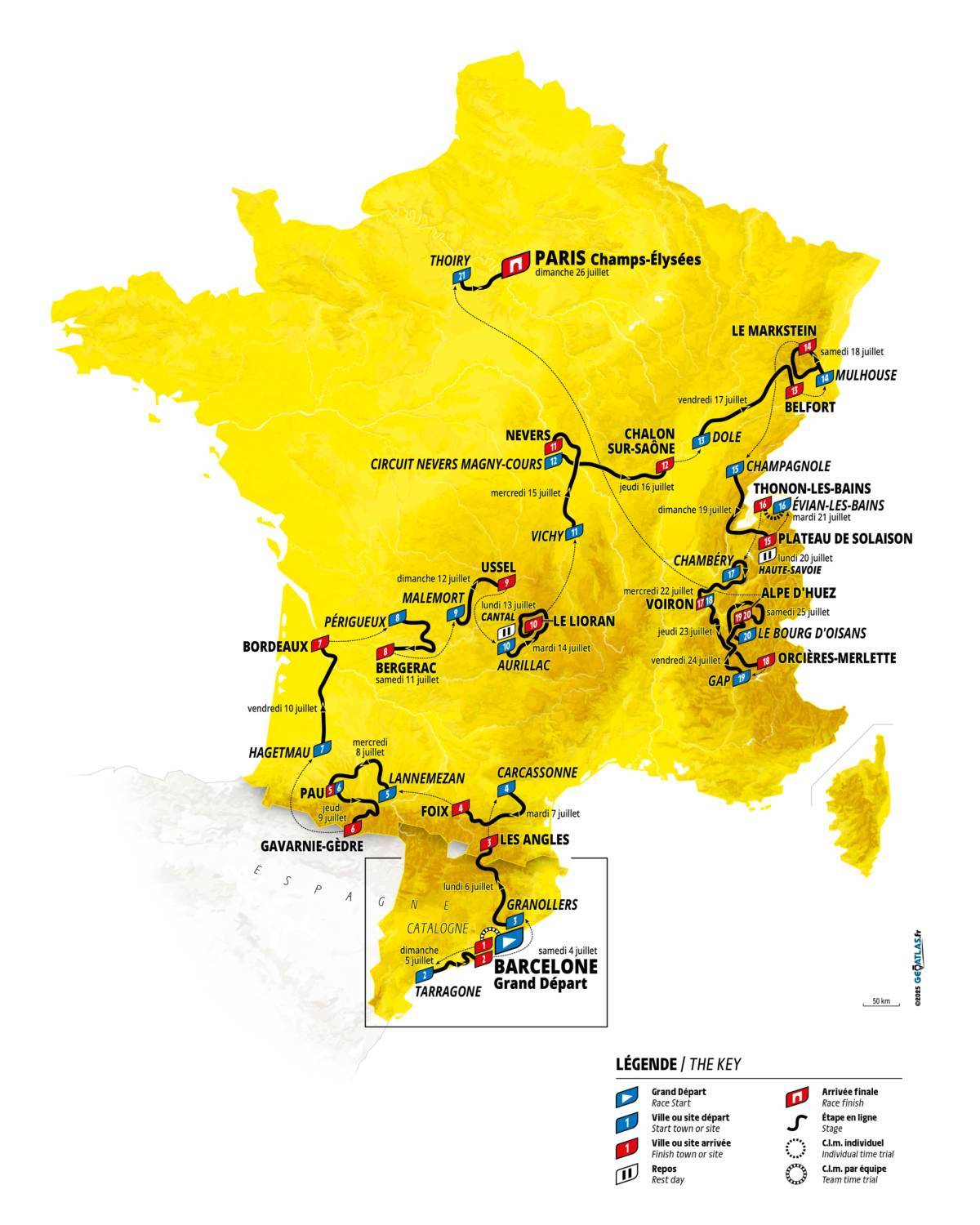 El jueves se desveló el recorrido del Tour de Francia 2026