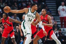 Antetokounmpo logra 31 puntos y 20 rebotes en la victoria de los Bucks 122-116 sobre los Raptors
