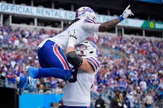 Cook corre 216 yardas y dos TDs y Allen suma tres más en victoria de Bills 40-9 sobre Panthers