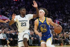 Kuminga, Moody y Podziemski lideran ataque equilibrado de Warriors en triunfo 131-118 ante Grizzlies