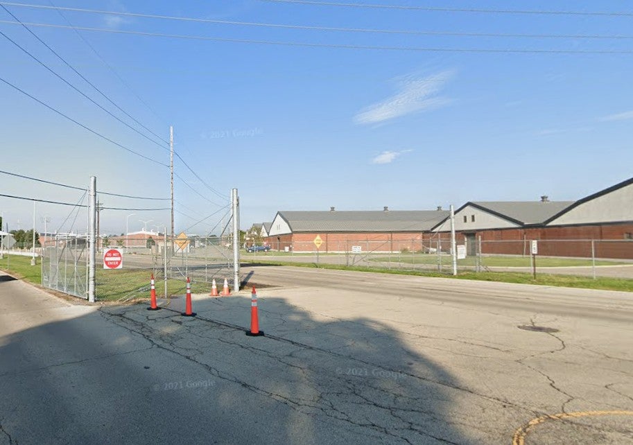 El cuerpo de Prichard fue encontrado la mañana del sábado frente a la base aérea Wright-Patterson, que aparece en esta imagen