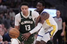 Rollins brilla por Bucks, que vencen 120-110 a Warriors sin Antetokounmpo