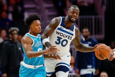Randle anota 30 puntos por Timberwolves, que vencen a Hornets 122-105