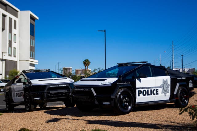 LAS VEGAS-POLICÍA-CYBERTRUCKS