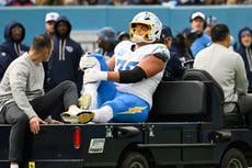 El tackle de los Chargers Joe Alt necesita cirugía tras otra torcedura grave de tobillo