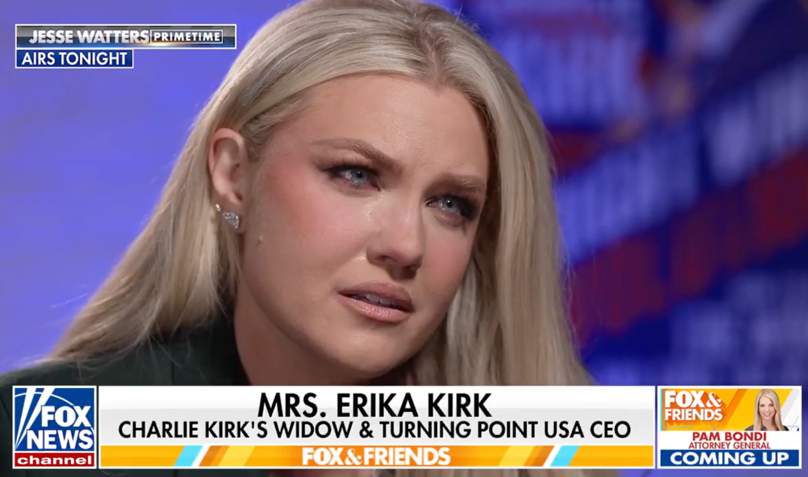 Erika Kirk afirmó que difundir teorías sobre la muerte de su esposo, como muchos lo hicieron, “no es sano”