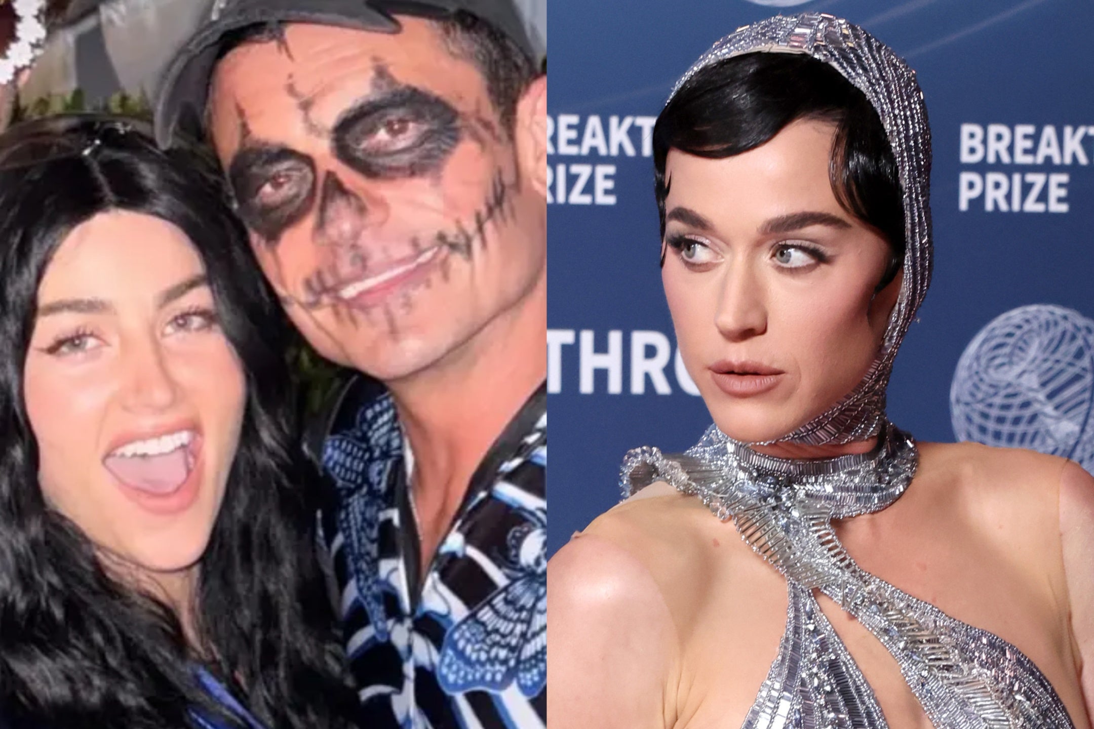 Orlando Bloom posa con actriz disfrazada de Katy Perry en una fiesta de Halloween 