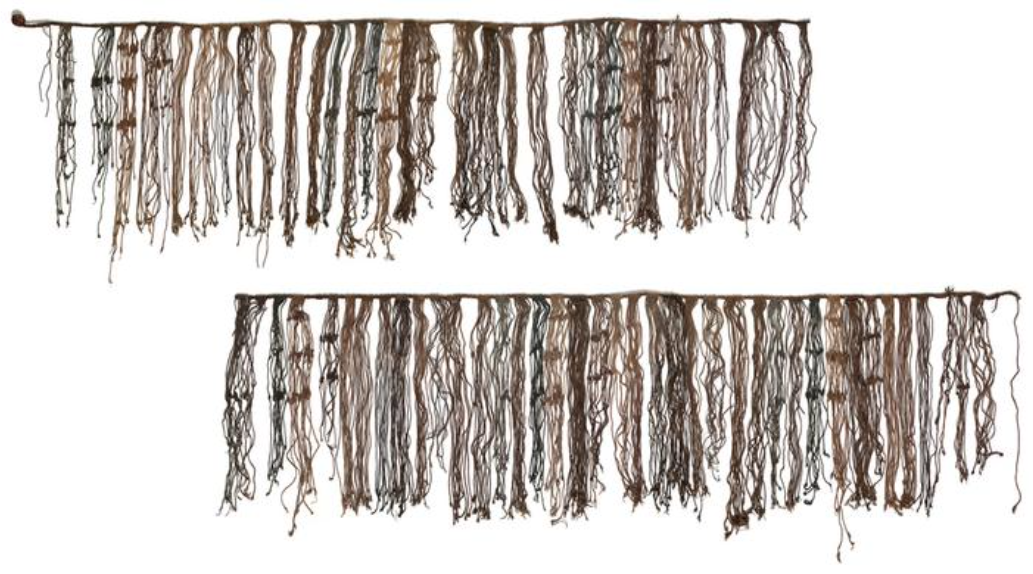 Khipu encontrado cerca de Pisco, conservado en el Ethnologisches Museum de Berlín