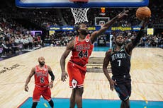 Paul Reed logra 28 puntos y 13 rebotes, Pistons ganan 124-113 a Bulls para su 8va victoria al hilo