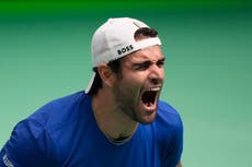 Berrettini pone a Italia 1-0 sobre Austria en cuartos de final de la Copa Davis