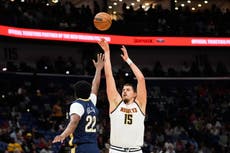 Triple-doble de Jokic y 32 puntos de Watson llevan a Nuggets a triunfo ante Pelicans, 125-118