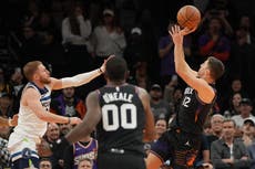 Gillespie anota con 6,4 segundos restantes y Suns sorprenden 114-113 a Timberwolves