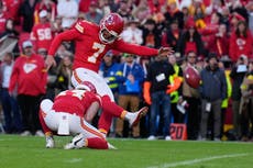 Chiefs remontan 11 puntos y vencen a Colts 23-20 en tiempo extra con quinto gol de campo de Butker