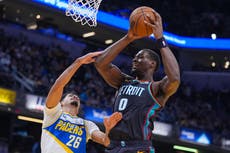 Los Pistons logran su 13ra victoria seguida, igualando récord del equipo al ganar 122-117 a Pacers