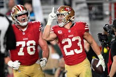 Una gran noche de Christian McCaffrey lleva a los 49ers a la victoria 20-9 sobre los Panthers
