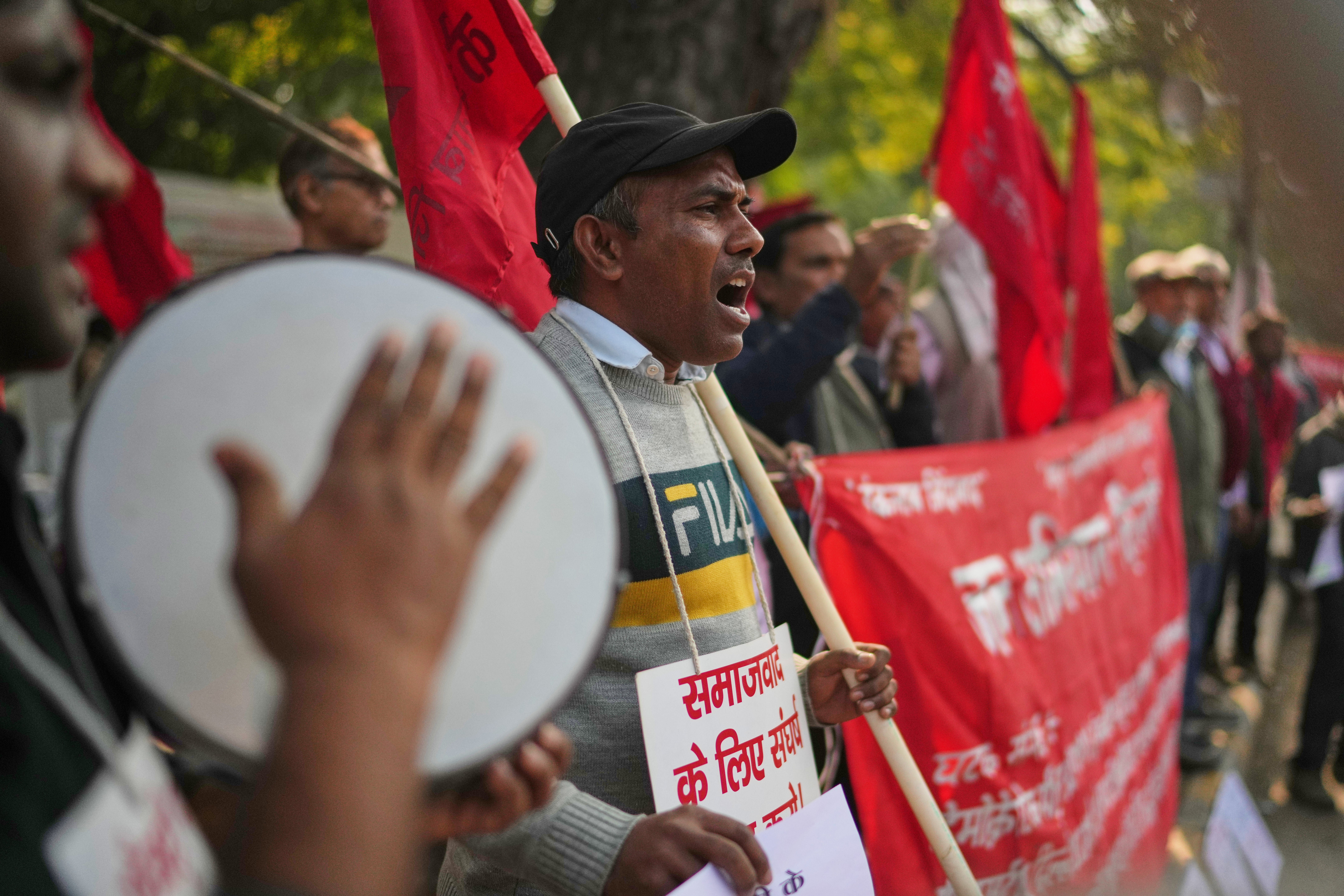 INDIA-PROTESTA LABORAL
