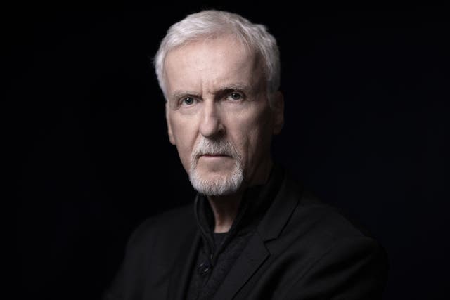 <p>James Cameron fotografiado en París en abril de 2024</p>