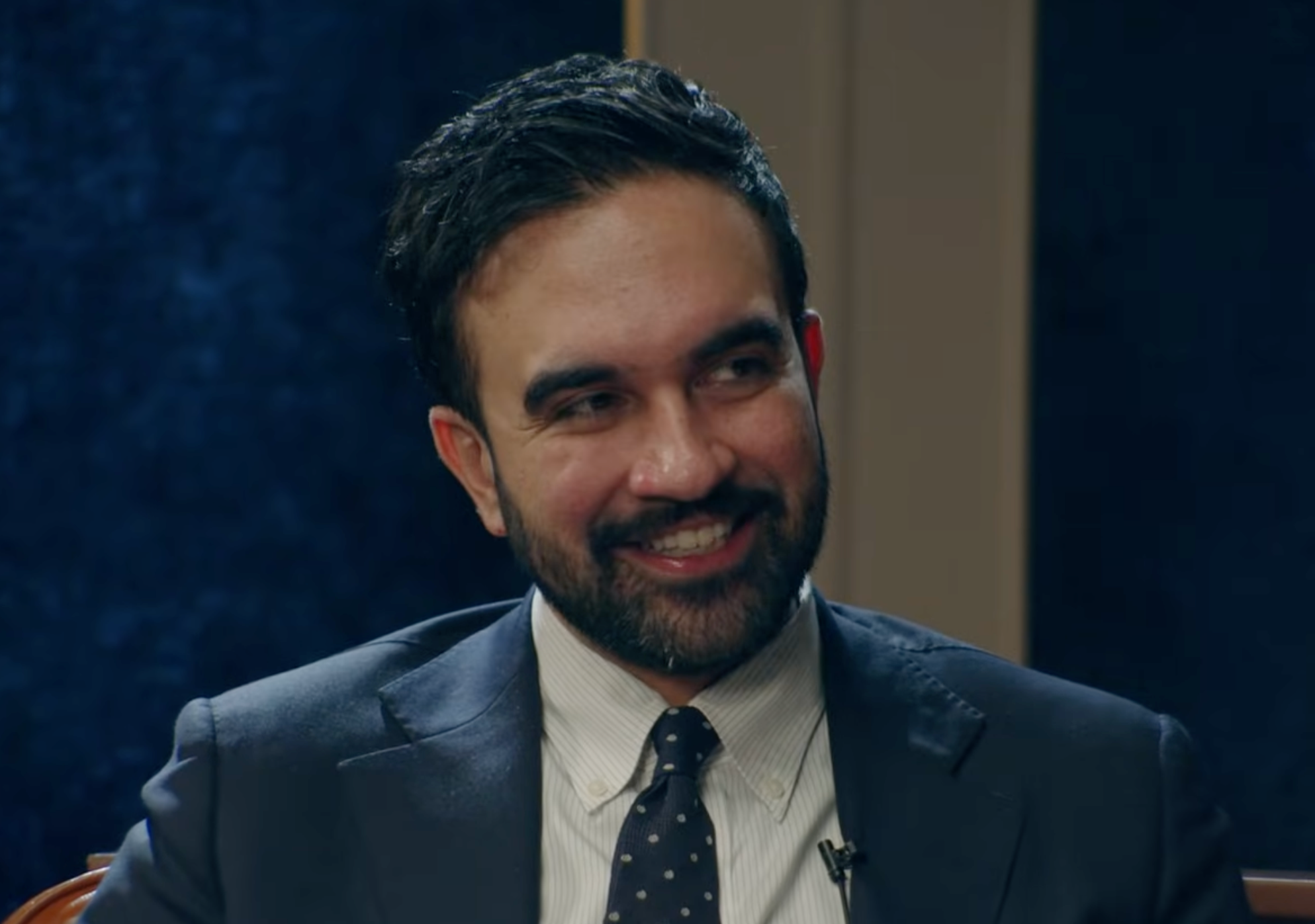 El alcalde electo de Nueva York, Zohran Mamdani, en una entrevista con Adam Friedland el miércoles 25 de noviembre de 2025