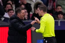 Simeone muestra su pasión y Atleti frena racha ganadora del Inter en la Champions