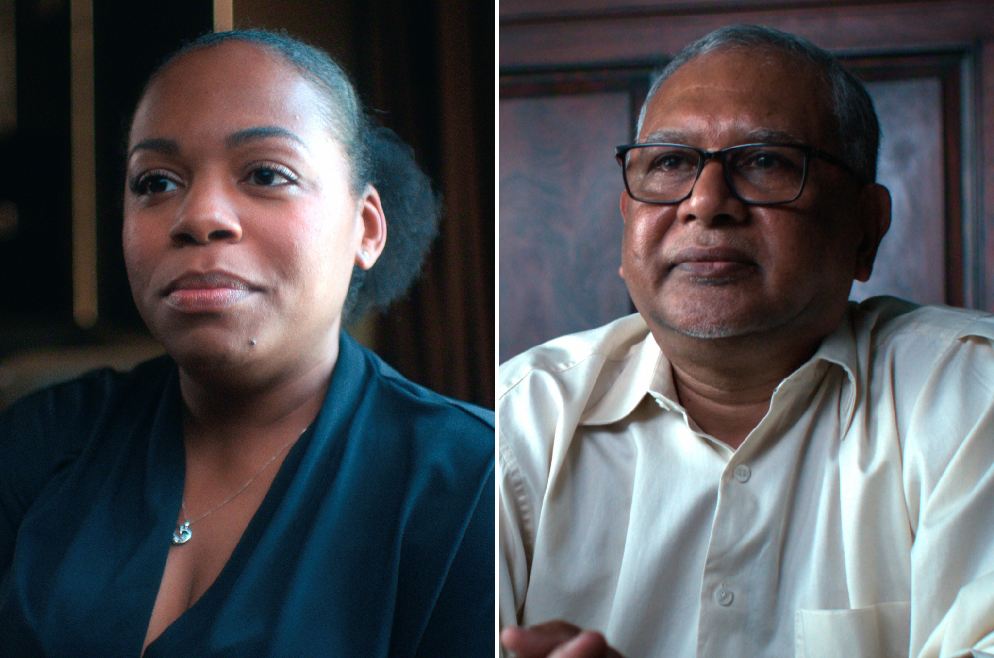 (De izquierda a derecha) El jurado n.º 160 y el jurado n.º 75, que emitieron el veredicto mixto de Sean Combs, hablarán por primera vez en Sean Combs: The Reckoning