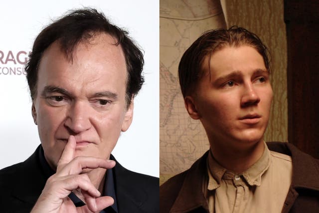 <p>Quentin Tarantino, y Paul Dano en 'Petróleo sangriento'</p>