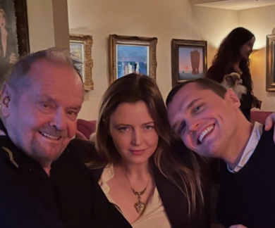 Jack Nicholson junto a sus hijos, Lorraine Nicholson y Ray Nicholson