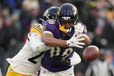 Reacción tardía ayuda a Steelers a vencer 27-22 a Ravens y liderar su división en solitario