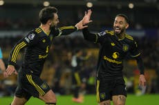 Bruno Fernandes firma doblete y Man United despacha 4-1 a Wolverhampton en la Premier