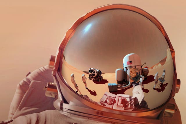 <p>Ilustración del informe sobre la misión a Marte de la Academia Nacional de Ciencias, Ingeniería y Medicina de EE. UU.</p>