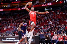 Thompson logra 20 puntos, 9 rebotes y 8 asistencias; Rockets vencen a Clippers por 115-113