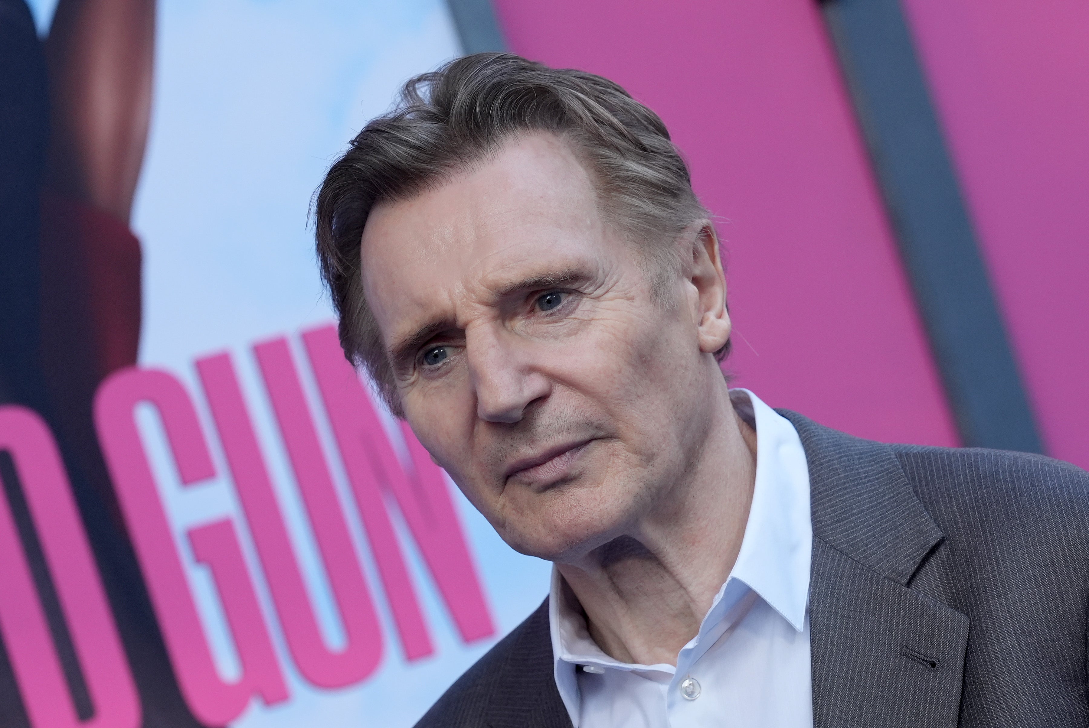 Liam Neeson en el estreno de La pistola desnuda en Nueva York en julio de 2025