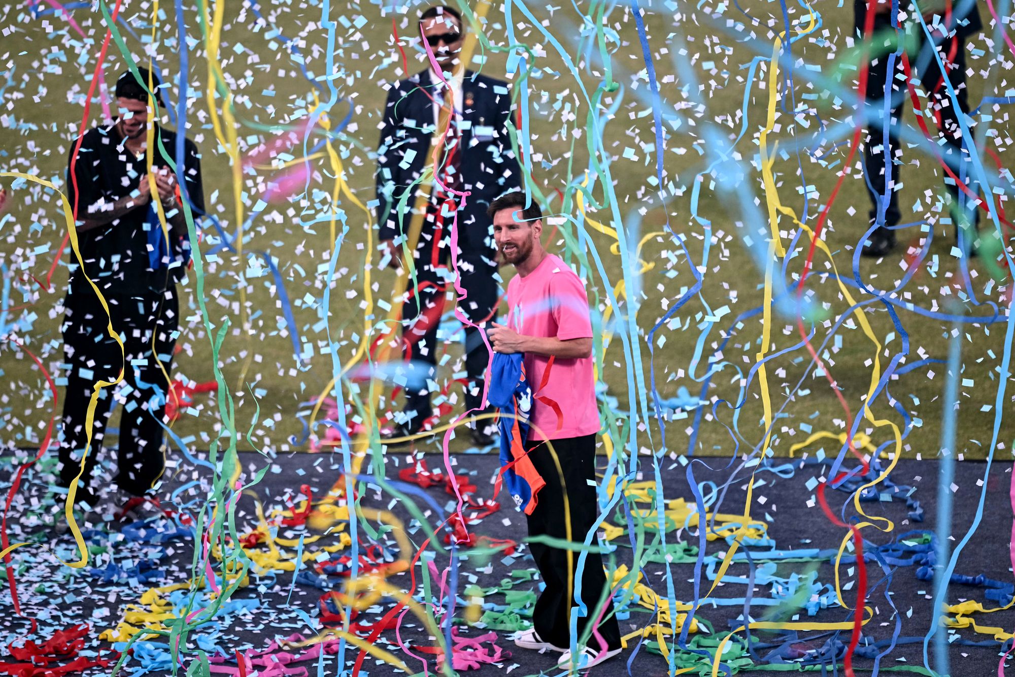 <p>Lionel Messi en el estadio Arun Jaitley de Delhi, India</p>